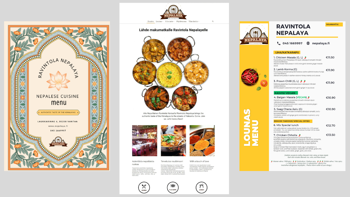 nepalaya-menu